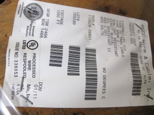 LOT TO INCLUDE: (3) CABLES, ELECTRICAL TYPE, 14 AWG SIZE, 600 V, 125 C RATING, SILICONE RUBBER INSULATING MATERIAL, 9 CONDUCTOR, SHIELDED KIND, (2) CABLES, PVC ENCASED MATERIAL, HOUSING KIND, (4) CABLES, 4 PR/24 AWG, CATEGORY 5 KIND. 8 CONDUCTOR (4 PAIR) WORKSTATION CABLING. CATEGORY 5 RATED. 24AWG SOLID COPPER, INSULATED, PVC JACKETED, (29) TUBES, 3-1/2" ID X 7-1/2" OD X 12" LONG (+/- .250" ON LENGTH) TYPE FBE-COTTON FIBER BASE, PHENOLIC-RESIN MATERIAL, MIL-I-24768/13 KIND. ELECTRICAL GRADE, NEMA GRADE LE, HEAT TREATED. LOADING & HANDLING FEE $15-4080